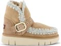 Mou Eskimo Bounce laarzen met gehaakte afwerking en gesp Beige - Beige