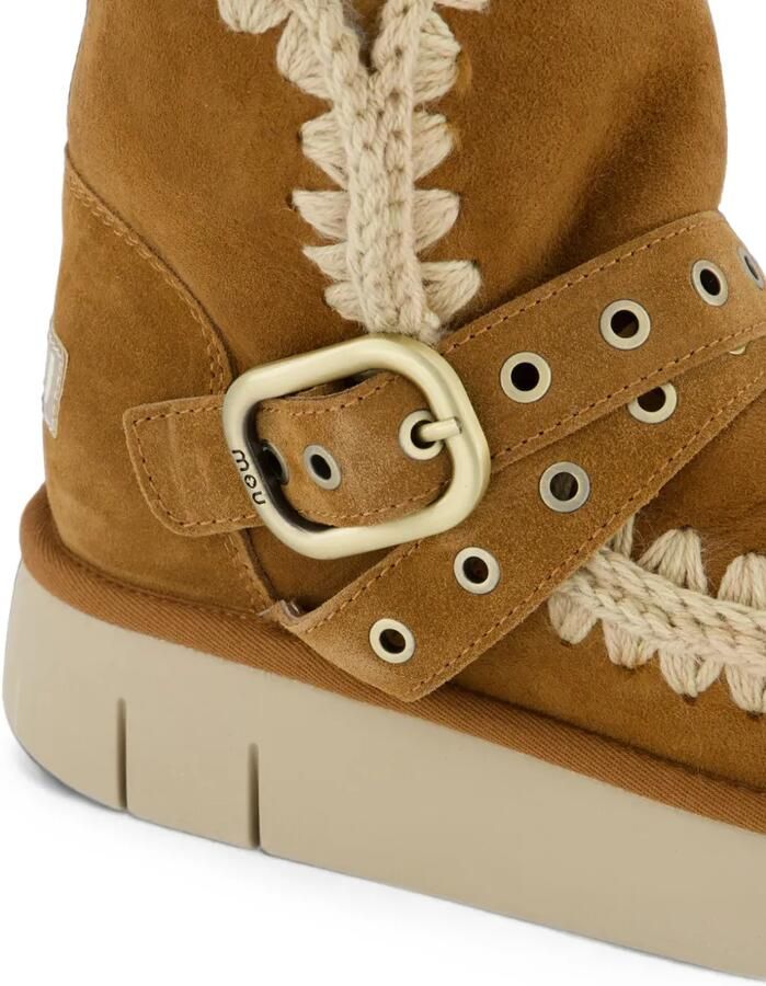 Mou Eskimo Bounce laarzen met gespbandje Bruin