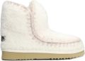 Mou Eskimo crochet-trim sheepskin ankle boots Wit - Wit