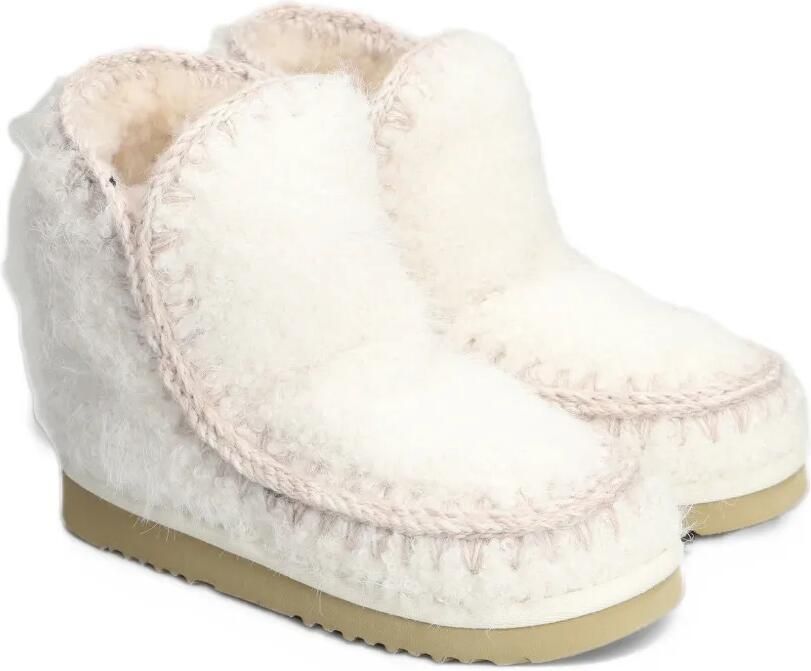 Mou Eskimo crochet-trim sheepskin ankle boots Wit - Foto 2