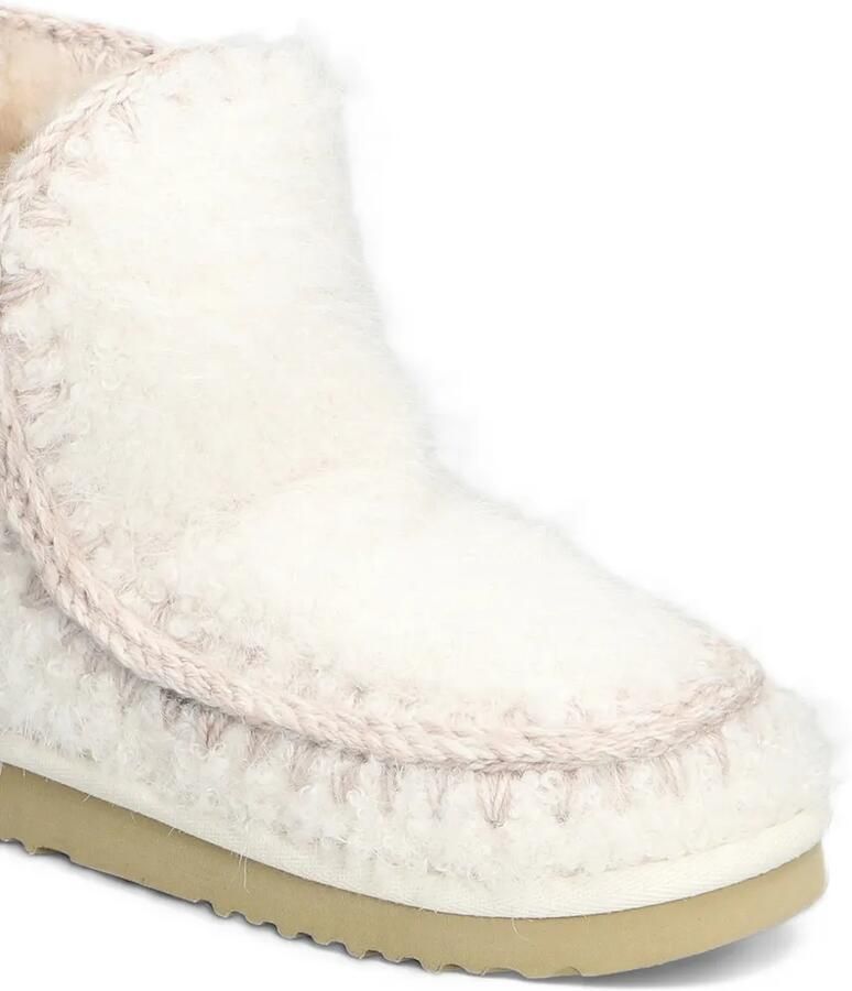 Mou Eskimo crochet-trim sheepskin ankle boots Wit - Foto 4