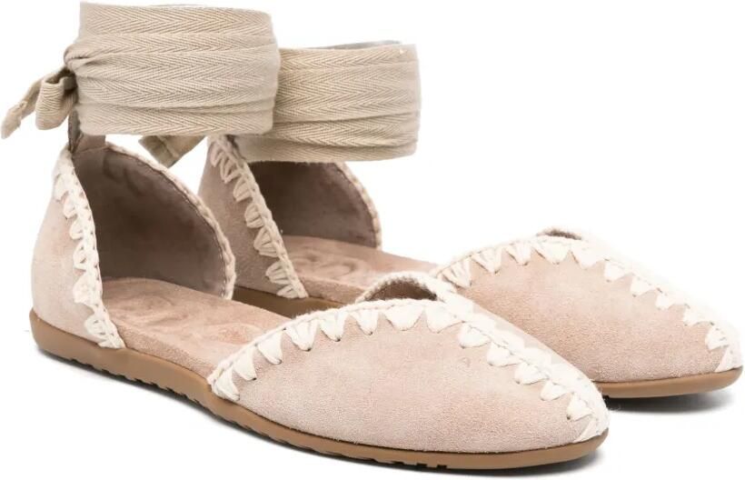 Mou Kids Ballerina's met afwerking Beige