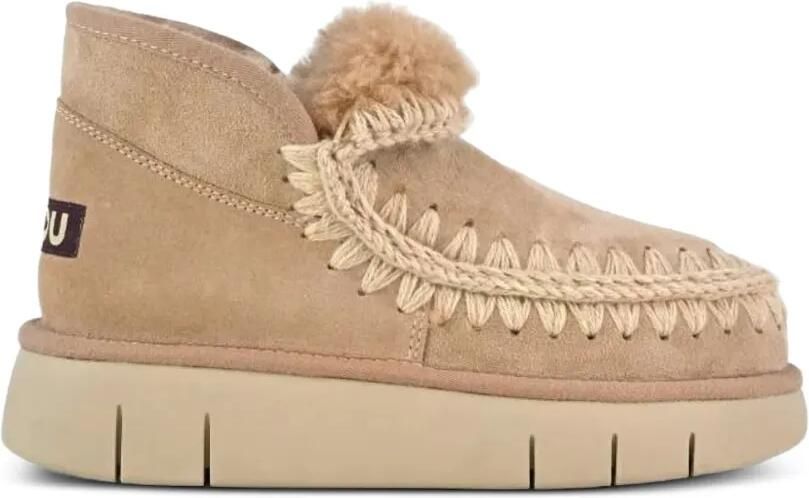 Mou Kids Eskimo Bounce sneakers met gehaakte stiksels Beige
