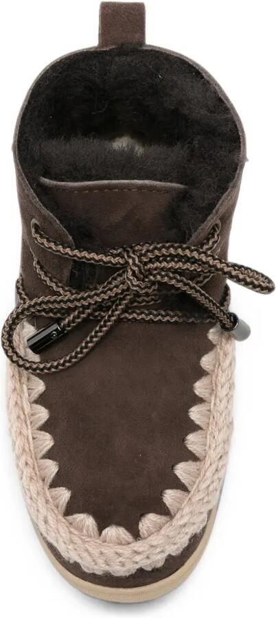 Mou Kids Eskimo crochet-trim suede boots Bruin - Foto 3