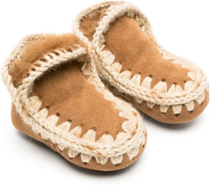 Mou Kids Eskimo leren laarzen Bruin