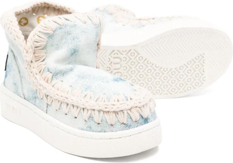 Mou Kids Gebreide enkellaarzen Blauw - Foto 3