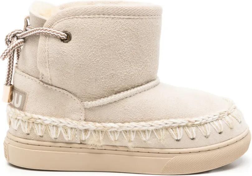Mou Kids Laarzen met gehaakte afwerking Beige