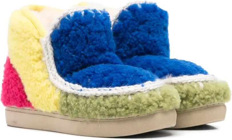 Mou Kids Laarzen met patchwork Geel