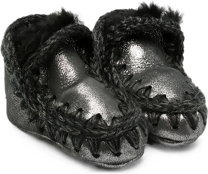 Mou Kids Sneakers met gehaakte afwerking en metallic afwerking Zilver - Foto 2