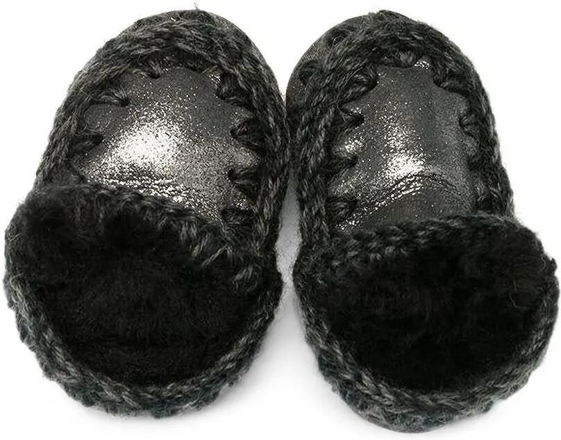 Mou Kids Sneakers met gehaakte afwerking en metallic afwerking Zilver - Foto 3