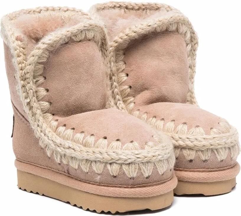 Mou Kids Suède enkellaarzen Beige