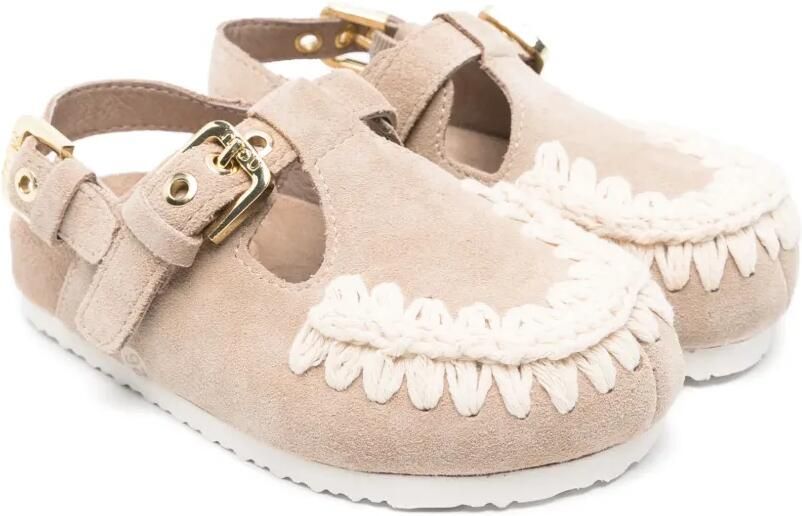 Mou Kids Suède sandalen Beige