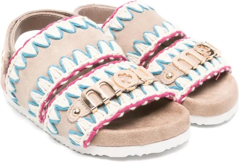 Mou Kids Suède sandalen Beige