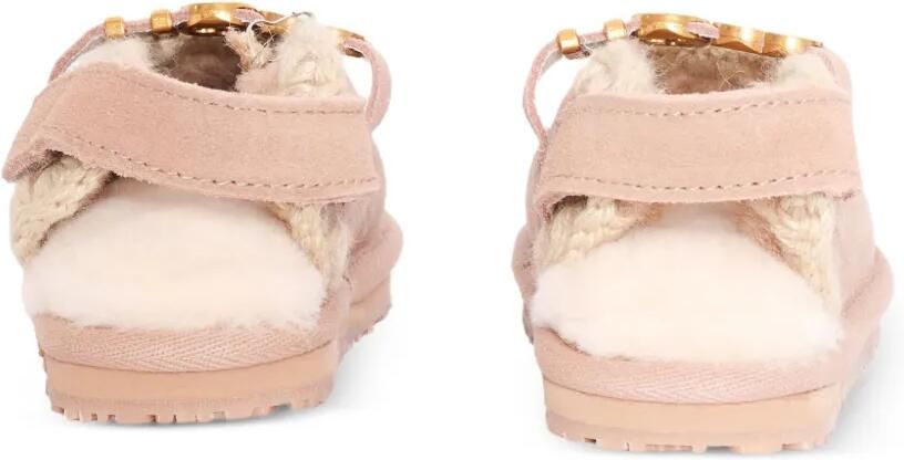 Mou Kids Suède slippers met bandje Beige - Foto 2