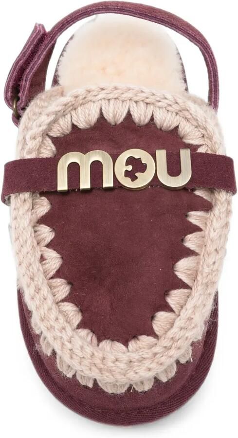 Mou Kids Suède slippers Paars
