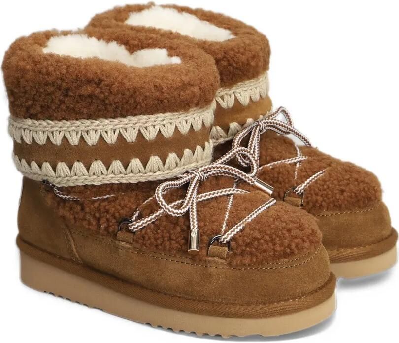 Mou lace-up crochet-stitch boots Bruin - Foto 3