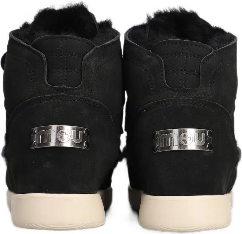 Mou lace-up crochet-trim ankle boots Zwart - Foto 2