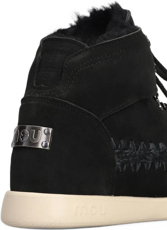 Mou lace-up crochet-trim ankle boots Zwart - Foto 3