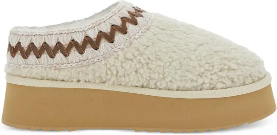 Mou Lammy muiltjes met plateauzool Beige