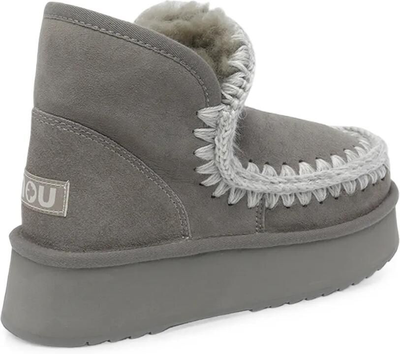 Mou Lammy snowboots met plateauzool en gehaakte afwerking Grijs - Foto 2