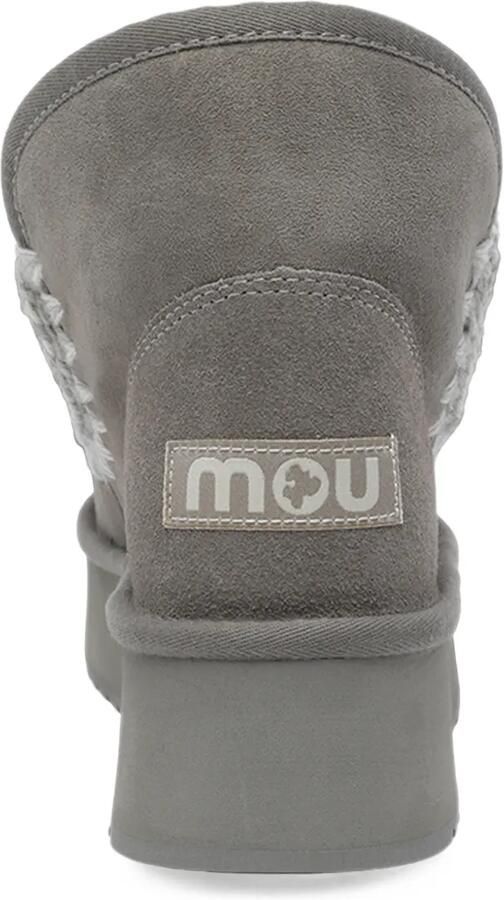 Mou Lammy snowboots met plateauzool en gehaakte afwerking Grijs - Foto 4