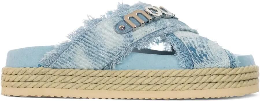 Mou Leren sandalen Blauw