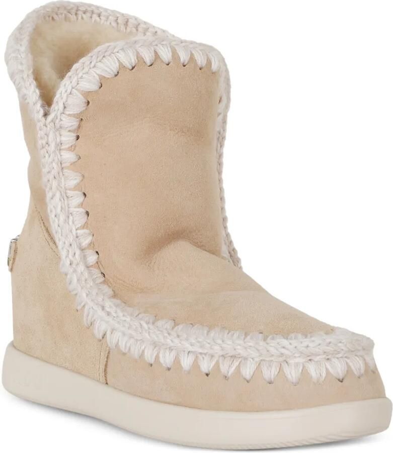 Mou New Inner enkellaarzen met sleehak Beige - Foto 2