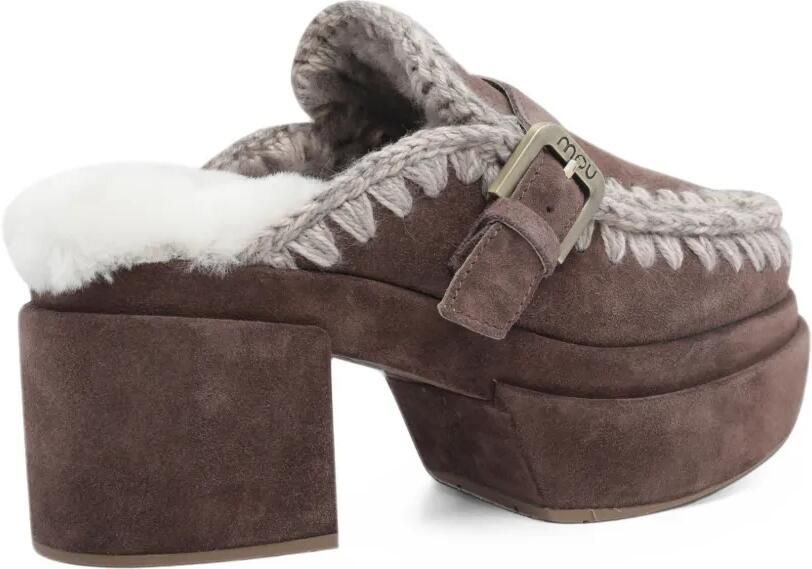 Mou Plataform pumps met plateauzool en gespband Bruin - Foto 3