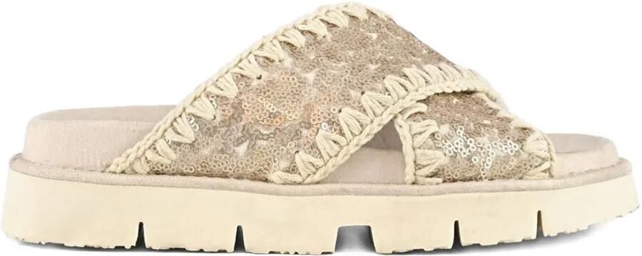 Mou Sandalen met gekruiste bandjes Beige