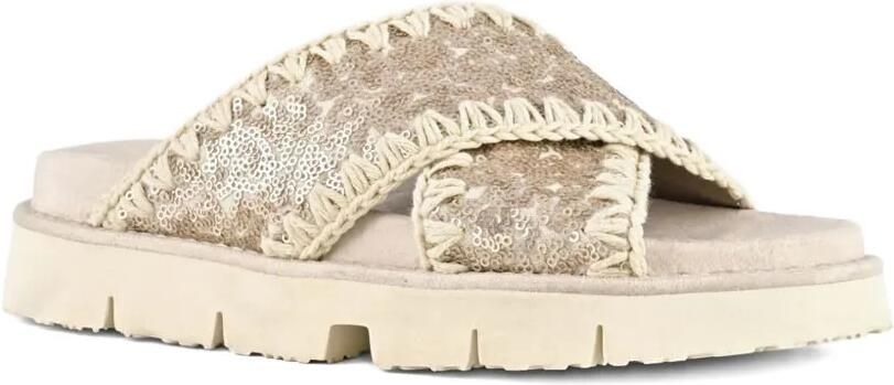 Mou Sandalen met gekruiste bandjes Beige - Foto 3