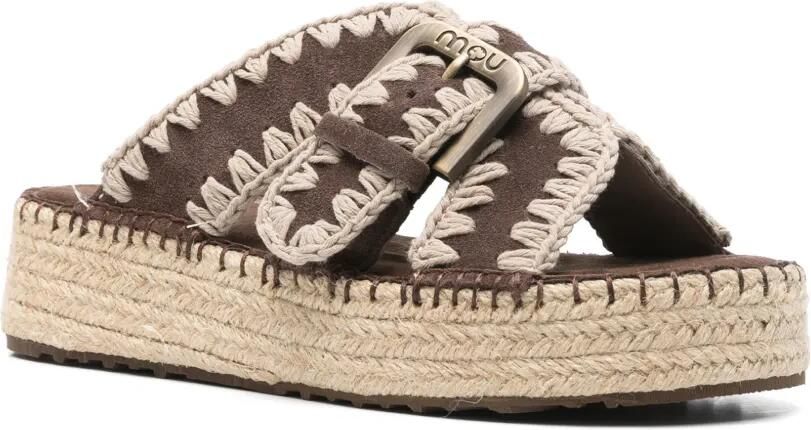 Mou Sandalen met gesp en bandjes Bruin