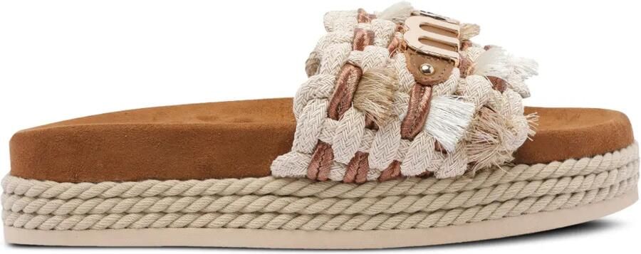 Mou Sandalen met plateauzool Beige