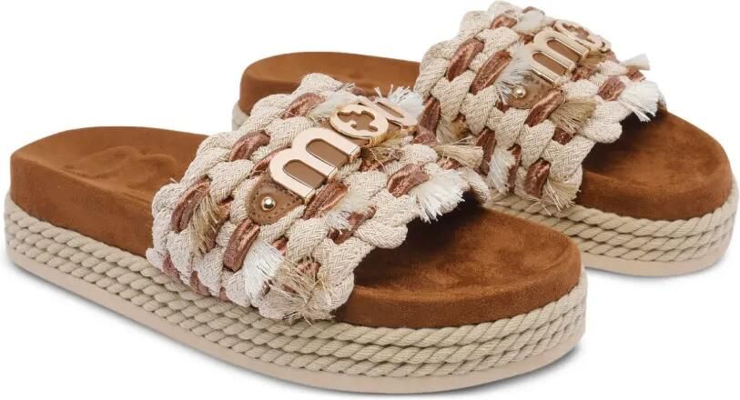 Mou Sandalen met plateauzool Beige - Foto 4
