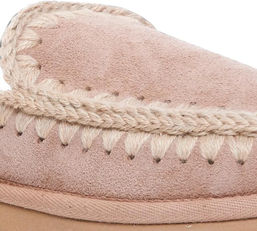 Mou Slippers met gehaakte afwerking en instapmodel Beige - Foto 2