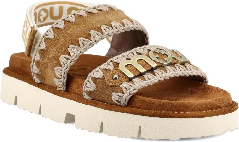 Mou Slippers met logo-applicatie Bruin - Foto 3
