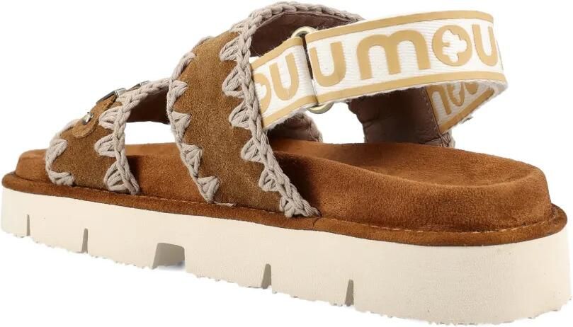 Mou Slippers met logo-applicatie Bruin - Foto 4