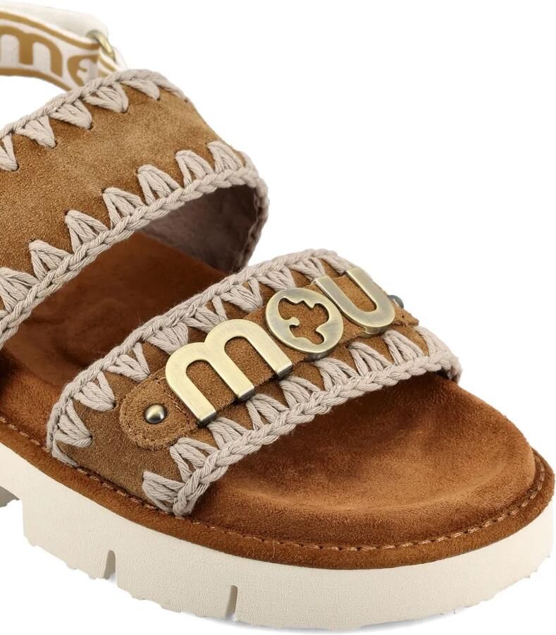 Mou Slippers met logo-applicatie Bruin - Foto 2