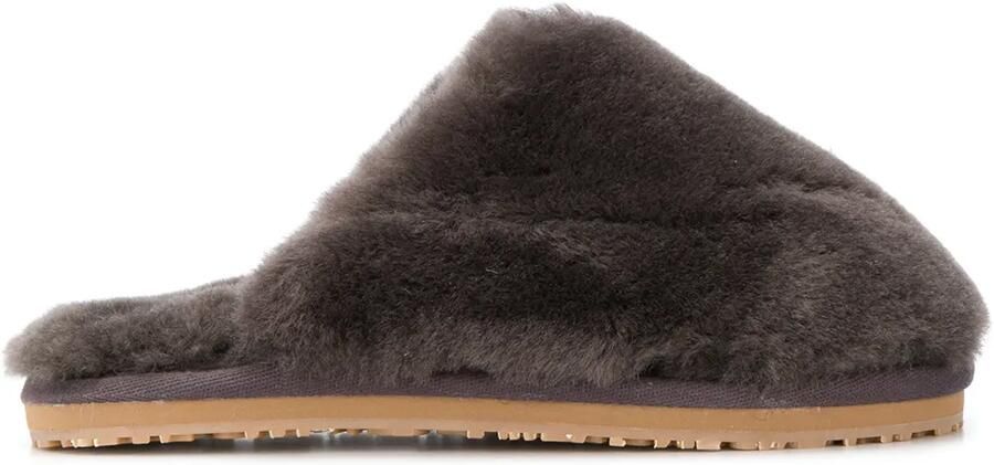 Mou Slippers van imitatiebont Grijs