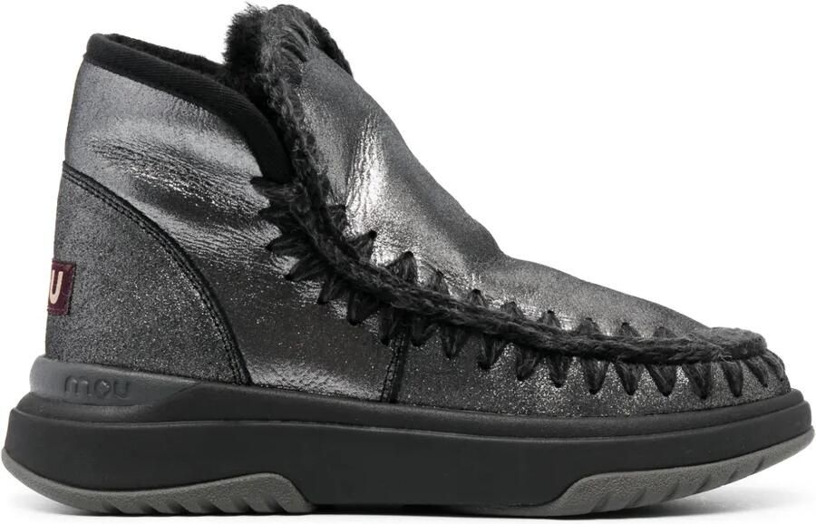 Mou Sneakerlaarzen met stiksels Grijs