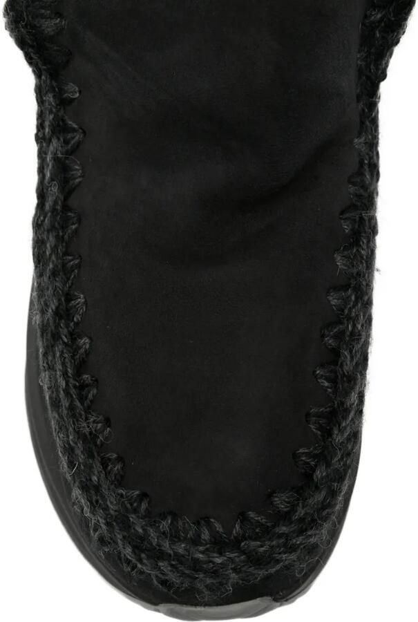 Mou Speed crochet-trim suede ankle boots Zwart - Foto 2