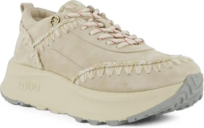 Mou Speed Eskimo sneakers met gehaakte stiksels Beige