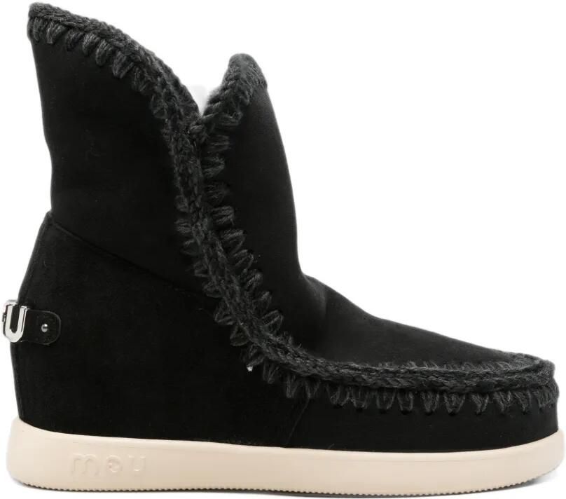 Mou suede ankle boots Zwart