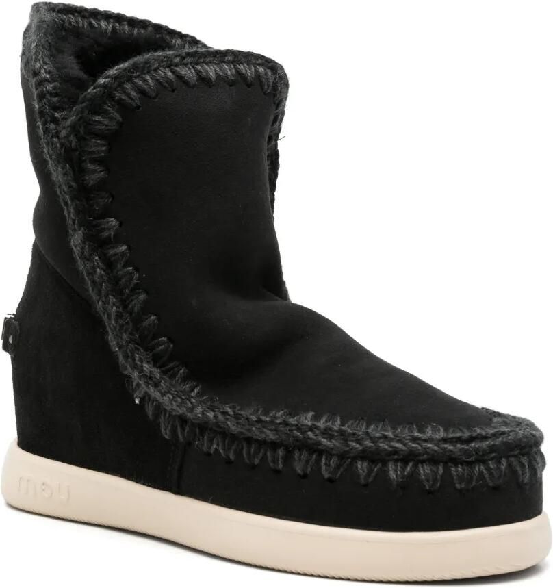 Mou suede ankle boots Zwart - Foto 3
