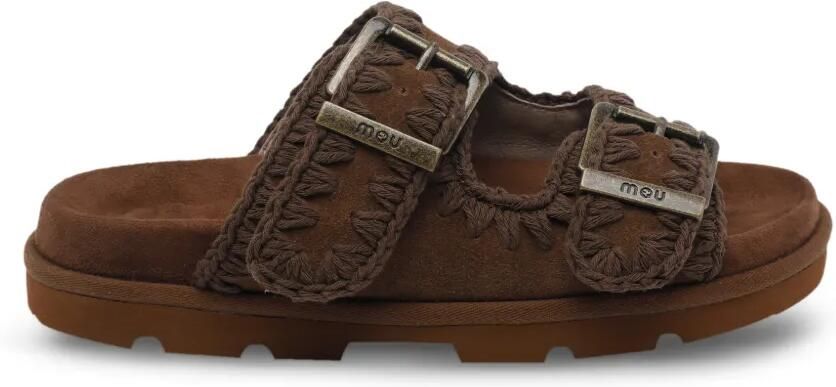 Mou Suède sandalen Bruin