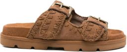 Mou Suède sandalen met gespdetail Bruin