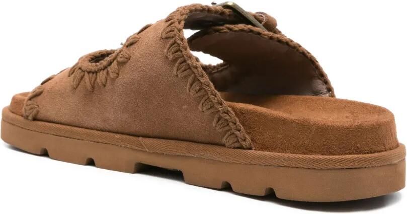 Mou Suède sandalen met gespdetail Bruin - Foto 4