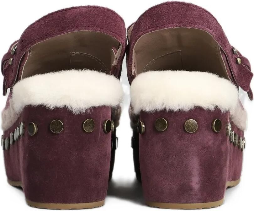 Mou Zeppe studded crochet-trim sandals Rood - Foto 3