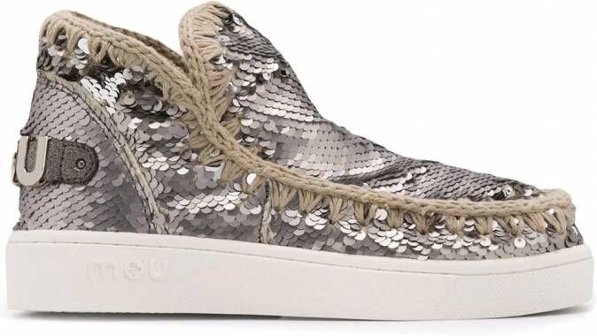 Mou Sneakers met ronde neus Zilver