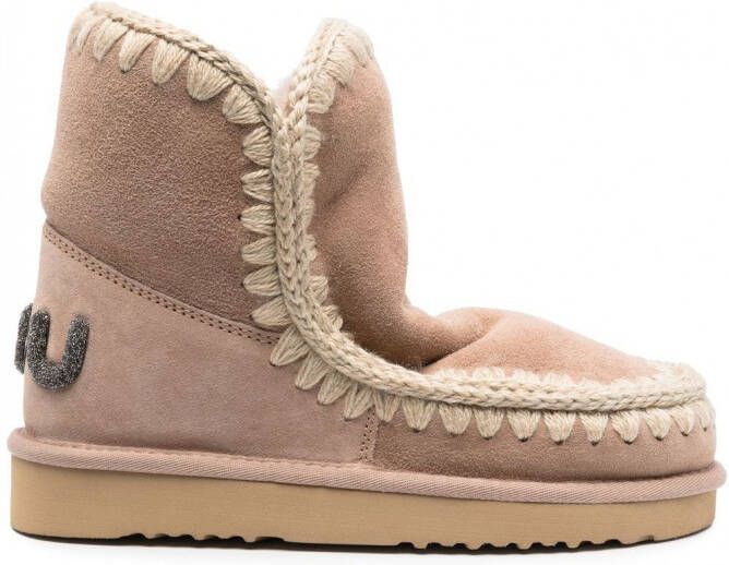 Mou Winter enkellaarzen Beige