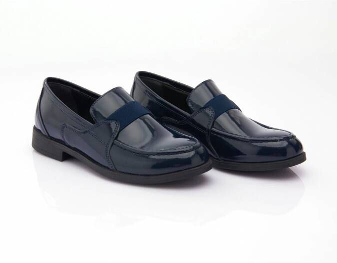 Moustache Lakleren loafers Blauw